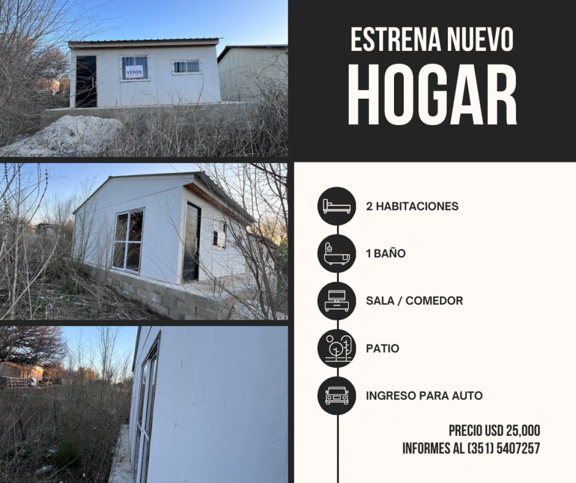 Casa prefabricada en Potrero de Garay
