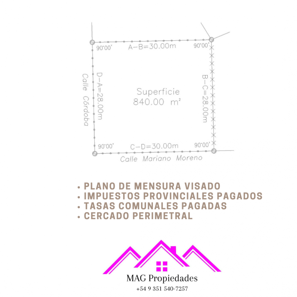 Hermosa esquina cerca del Rio Los Molinos